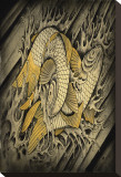 Golden Koi Reproducción en lienzo de la lámina por Clark North