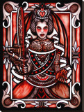 Queen of Hearts Stretched Canvas Print by  Leighderhosen