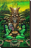 Zombie Tiki Stretched Canvas Print by  Big Toe
