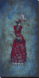 Flamenco Peligroso Stretched Canvas Print by David Lozeau