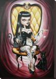 Felinea Stretched Canvas Print by Gabi Spree