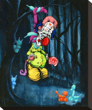 Clown Cold Case Stretched Canvas Print by David Lozeau