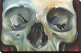 Skull Study Stretched Canvas Print by Nakota Hedrick