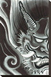 Black Hanya Stretched Canvas Print by Samuel Gosson
