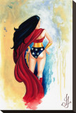 Wonder Woman Stretched Canvas Print by  Jesso