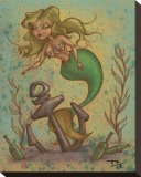 Mermaid Stretched Canvas Print by Dwight Francis