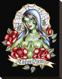 Virgin Resurrected Stretched Canvas Print by Hilary Jane