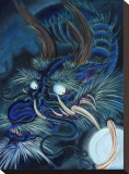 Blue Dragon Stretched Canvas Print by Mike Godfrey