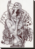 Reaper Girl Reproduction transférée sur toile : par Mouse Lopez