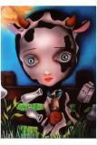 Cow Girl Kunstdruck von Abril Andrade