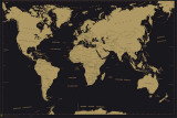 World Map Metal Posters