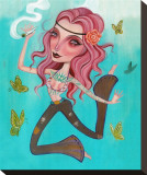 Hippie Stretched Canvas Print by Whitney Lenox