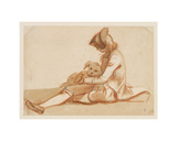 Boy with a dog Giclee Print by Paul Sandby