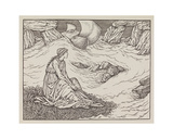 Illustration of woman by the sea reproduction procédé giclée par Edward Burne-Jones