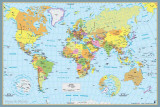 World Map - Portuguese Edition Prints