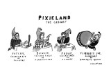 Pixieland-The Cabinet - New Yorker Cartoon Premium Giclee Print by Michael Crawford