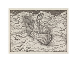 Illustration of lady in a boat Giclée-Druck von Edward Burne-Jones