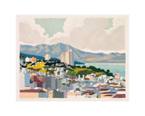 Russian Hill, San Francisco, ca. 1945 Giclee-trykk av Harold John Brothers