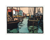 San Francisco Docks, 1915 Giclee Print by William Selzer Rice