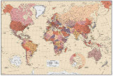 World Maps With Flags Poster