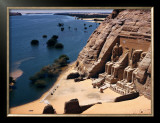 Ramses Temple and the Nile Shoreline at Abu Simbel Framed Photographic Print by David Boyer