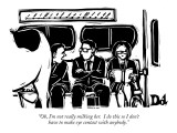 "Oh, I'm not really milking her. I do this so I don't have to make eye con…" - New Yorker Cartoon Premium Giclee Print by Drew Dernavich
