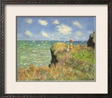 Cliff Walk at Pourville, 1882 Framed Giclee Print by Claude Monet
