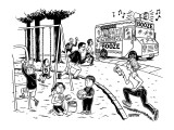 Booze mobile - New Yorker Cartoon Premium Giclee Print by Ward Sutton