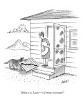 "What is it, Lassie—is Timmy in trouble?" - New Yorker Cartoon Premium Giclee Print by Tom Cheney