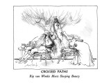 Crossed Paths: "Rip van Winkle Meets Sleeping Beauty." - New Yorker Cartoon Premium Giclee Print by Ronald Searle
