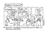Correct Comics*-*Drawn By A Vegetarian On Acid-Free Recycled Paper In A Dr… - New Yorker Cartoon Premium Giclee Print by Sidney Harris