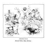 CROSSED PATHS-Botticelli Meets Busby Berkeley - New Yorker Cartoon Premium Giclee Print by Ronald Searle