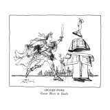 CROSSED PATHS-Caesar Meets de Gaulle - New Yorker Cartoon Premium Giclee Print by Ronald Searle