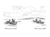 "Buon giorno, Gorby!"-"Buon giorno, Bush!" - New Yorker Cartoon Premium Giclee Print by James Stevenson