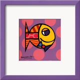 Striped Fish Posters av Romero Britto