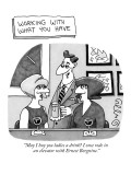 Working With What You Have' -"May I buy you ladies a drink? I once rode in…" - New Yorker Cartoon Premium Giclee Print by J.C. Duffy