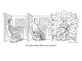 "It's a poor heart that never rejoices!" - New Yorker Cartoon Premium Giclee Print by David Borchart