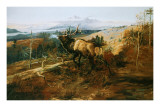 The Elk Posters by Charles Marion Russell