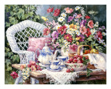 Tea and Strawberries Póster por Barbara Mock Tea and Strawberries Póster por Barbara Mock