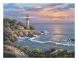 Sunset at Lighthouse Point Póster por Sung Kim Sunset at Lighthouse Point Póster por Sung Kim