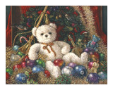 Osito navideño Pósters por Janet Kruskamp