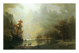 Matin sur la Sierra Nevada Affiches par Albert Bierstadt