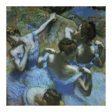 Dancers in Blue Affiches par Edgar Degas