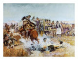 Bronc to Breakfast Plakater af Charles Marion Russell Bronc to Breakfast Plakater af Charles Marion Russell