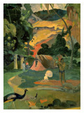 Landscape with Peacock Arte por Paul Gauguin