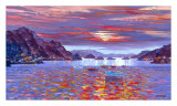 Amalfi Sunset Poster av Howard Behrens Amalfi Sunset Poster av Howard Behrens