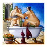 Couple Bathing Plakater af Ronald West