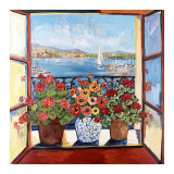 Flowers and Seascape Pôsters por Suzanne Etienne Flowers and Seascape Pôsters por Suzanne Etienne