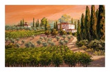 Coral Skies Over Tuscany Prints by Erin Dertner
