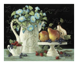 Morning Glories with Fruit Art par Janet Kruskamp